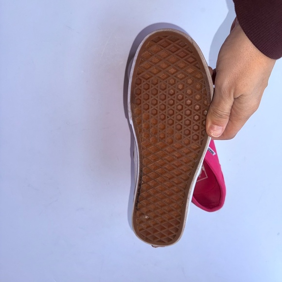 VANS $55 Womens Asher 8 Pink Classic Slip-On Canvas Low Top Sneakers Shoes J3 - Picture 5 of 6